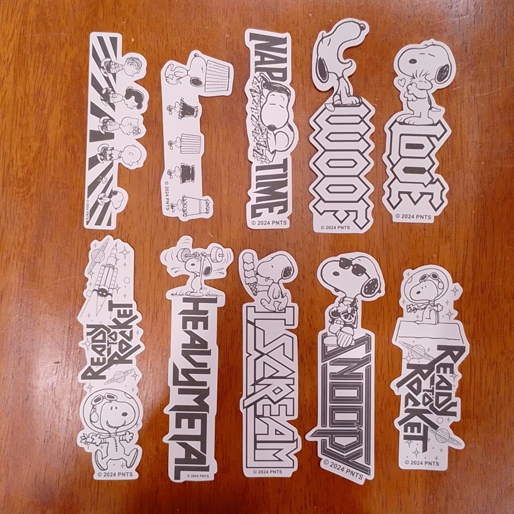Set 10 Peanuts Gang Snoopy Paper bookmarks